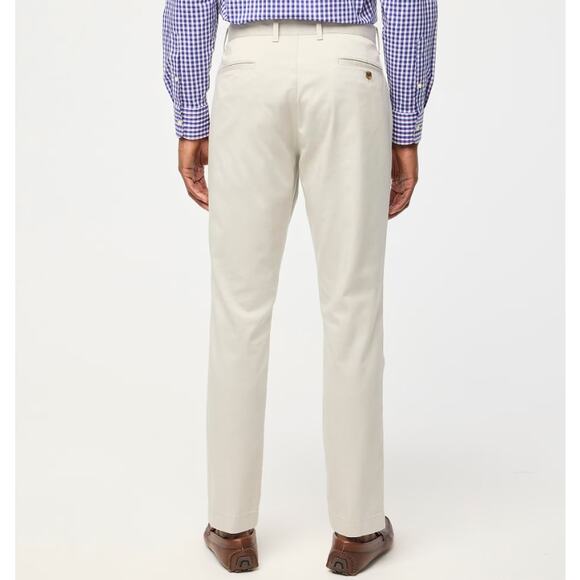 J.Crew Flex Athletic Slim-Fit Chino Pant Mens 34x34 Stone Stretch Button Zip fly - Picture 2 of 8